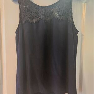 J Crew Rich navy blue silk tank size 10